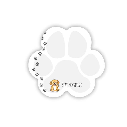 Paw Print Post-it® Notes - Pup - Stay Pawsitive sticky note