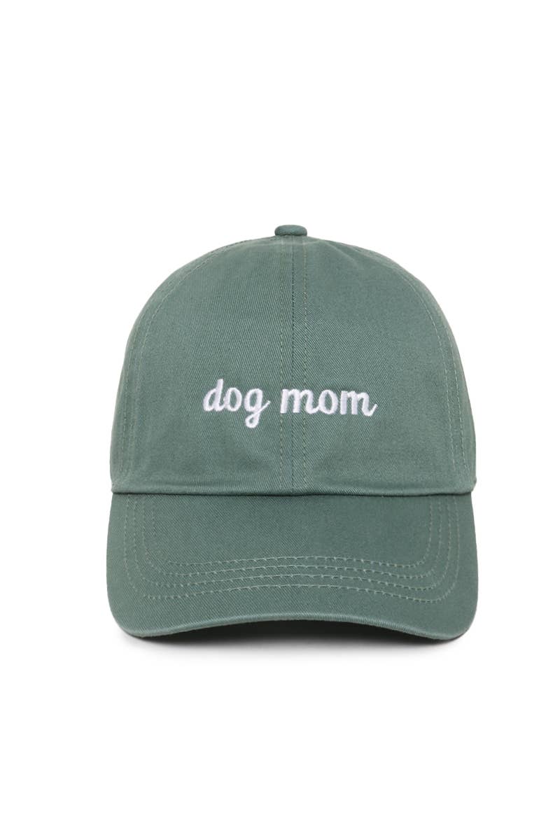 DOG MOM embroidery Baseball Cap