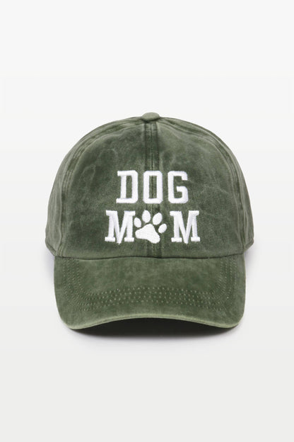 "Dog Mom" Embroidered Baseball Cap