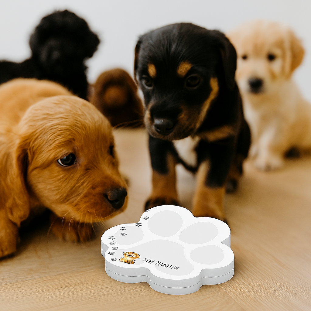 Paw Print Post-it® Notes - Pup - Stay Pawsitive sticky note