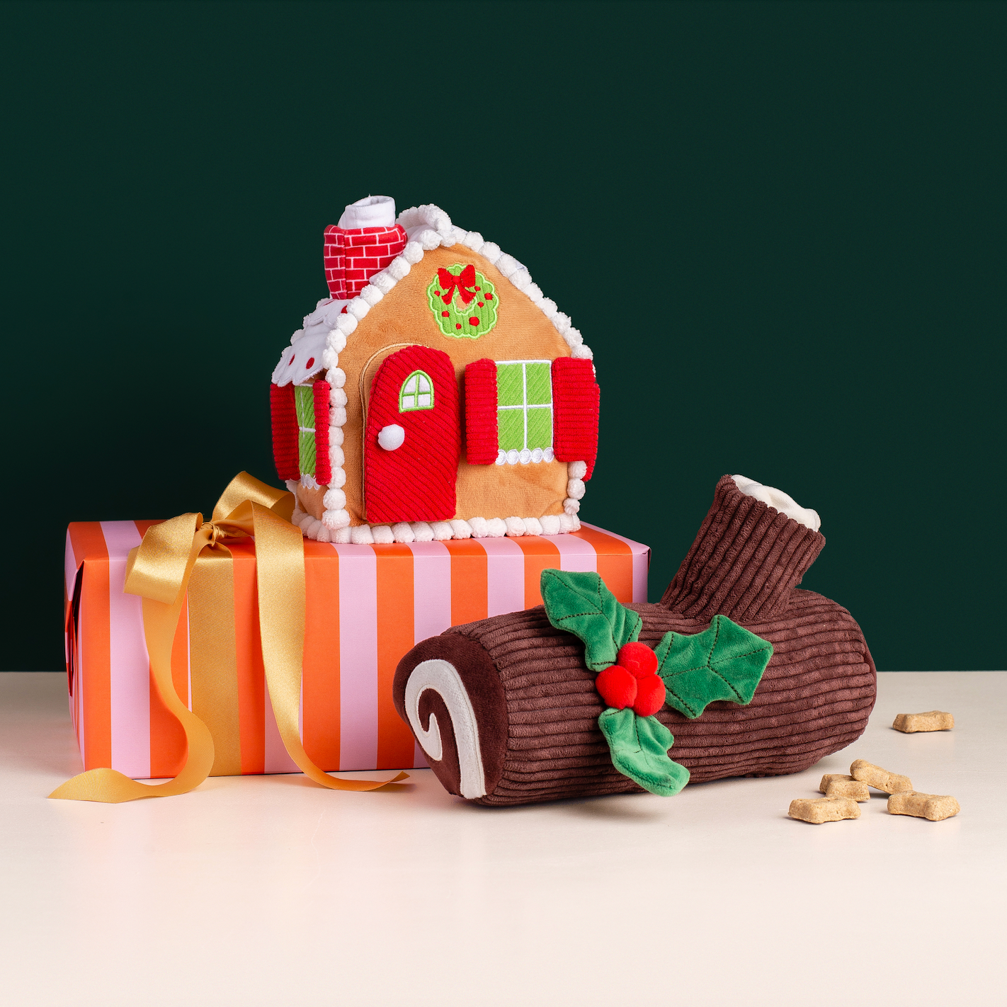 Foggy Dog Yule Log Interactive Snuffle Toy