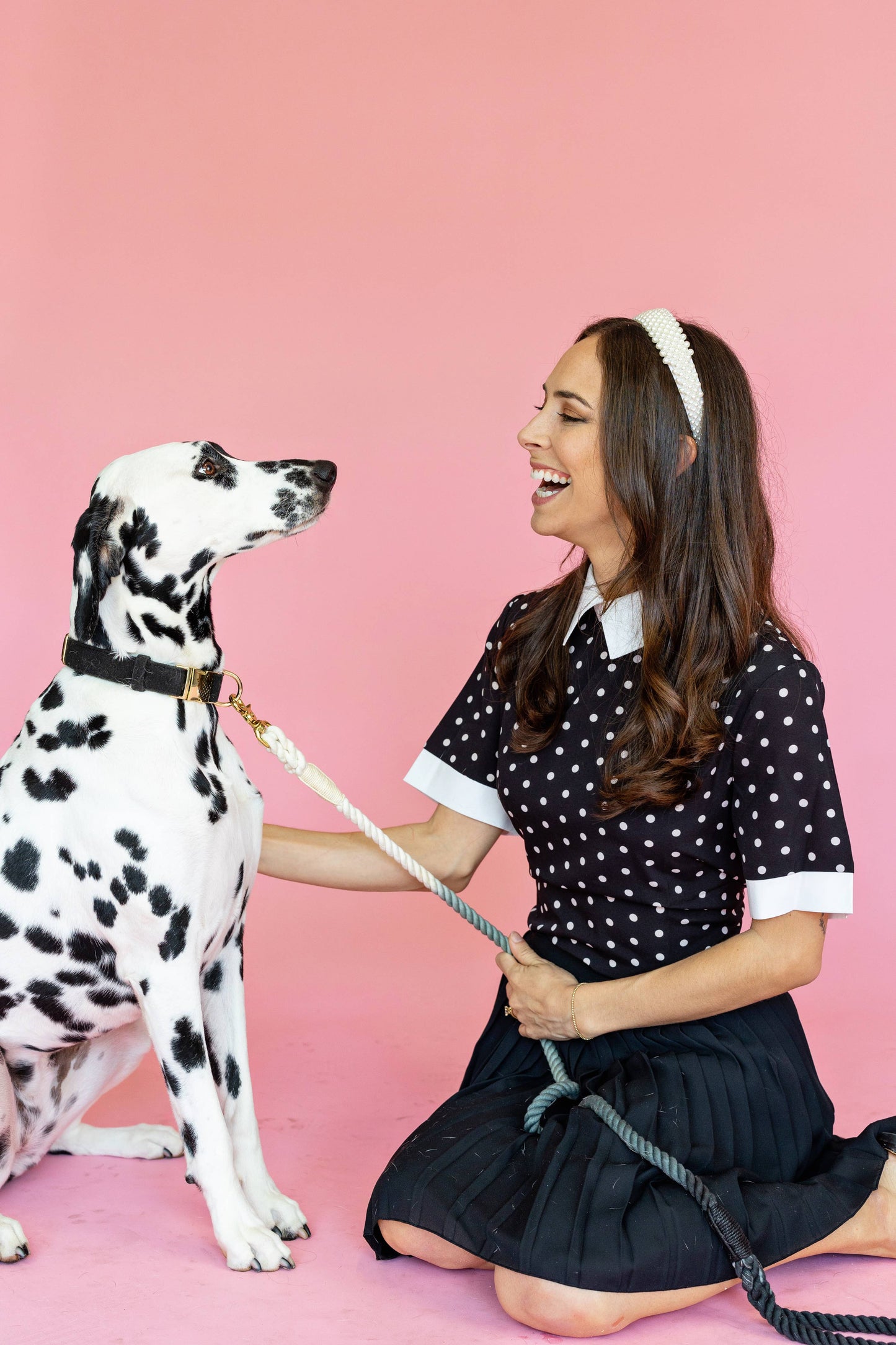 Cairo Rope Dog Leash | Black Grey