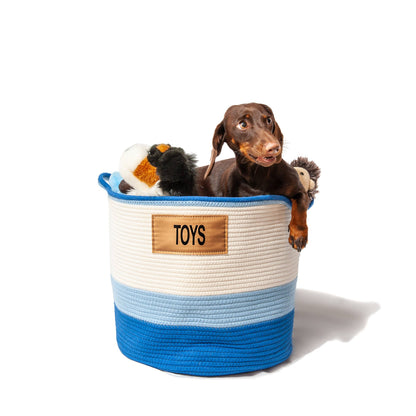 Midlee Blue 3 Tone Toys Basket