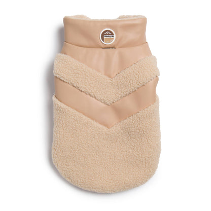 Fab Ski Leather Shearling Puffer Tan