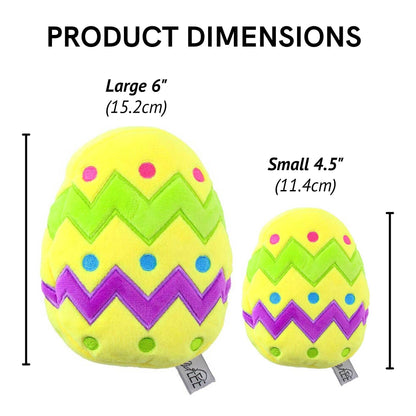 Midlee Plush Easter Egg Dog Toy with Squeaker