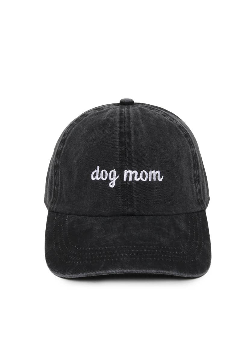 DOG MOM embroidery Baseball Cap