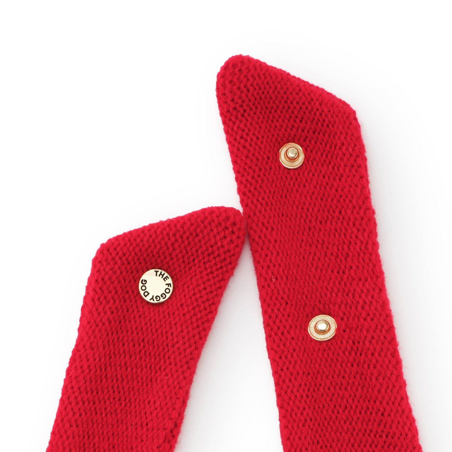 Foggy Dog Red Cable Knit Dog Bandana