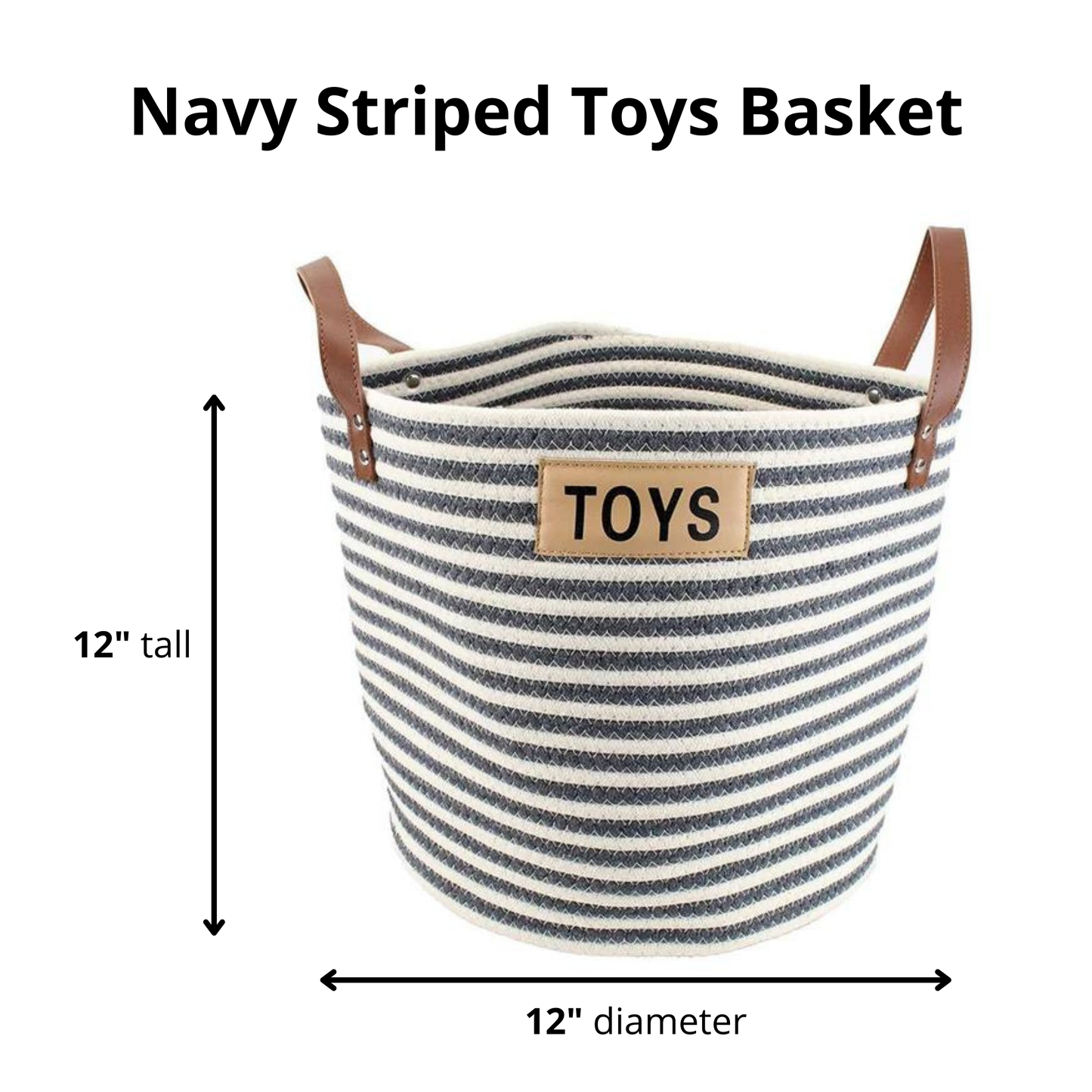 Midlee Cotton Rope Pet Toy Storage Basket