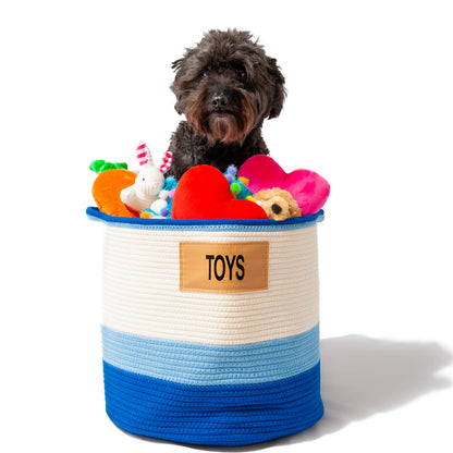 Midlee Blue 3 Tone Toys Basket