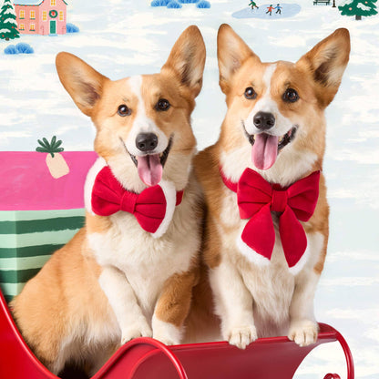 Santa Paws Dog Bow Tie