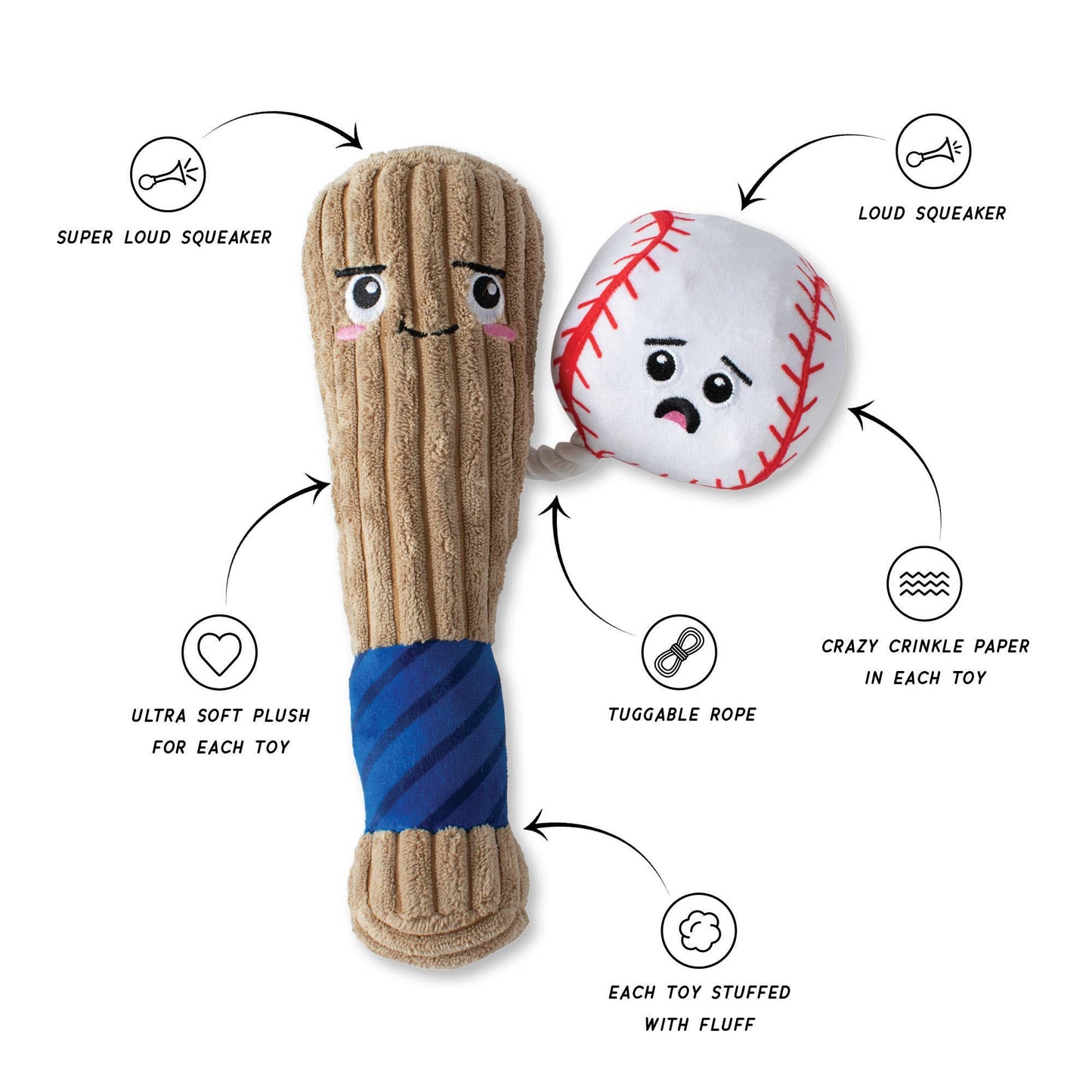 Batter Up Plush Dog Toy