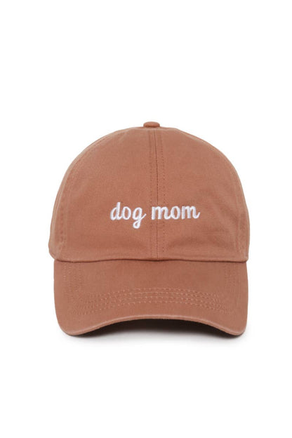 DOG MOM embroidery Baseball Cap