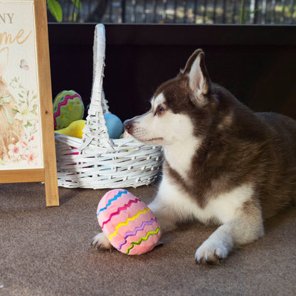 Midlee Easter Egg Plush Dog Toy - Pink