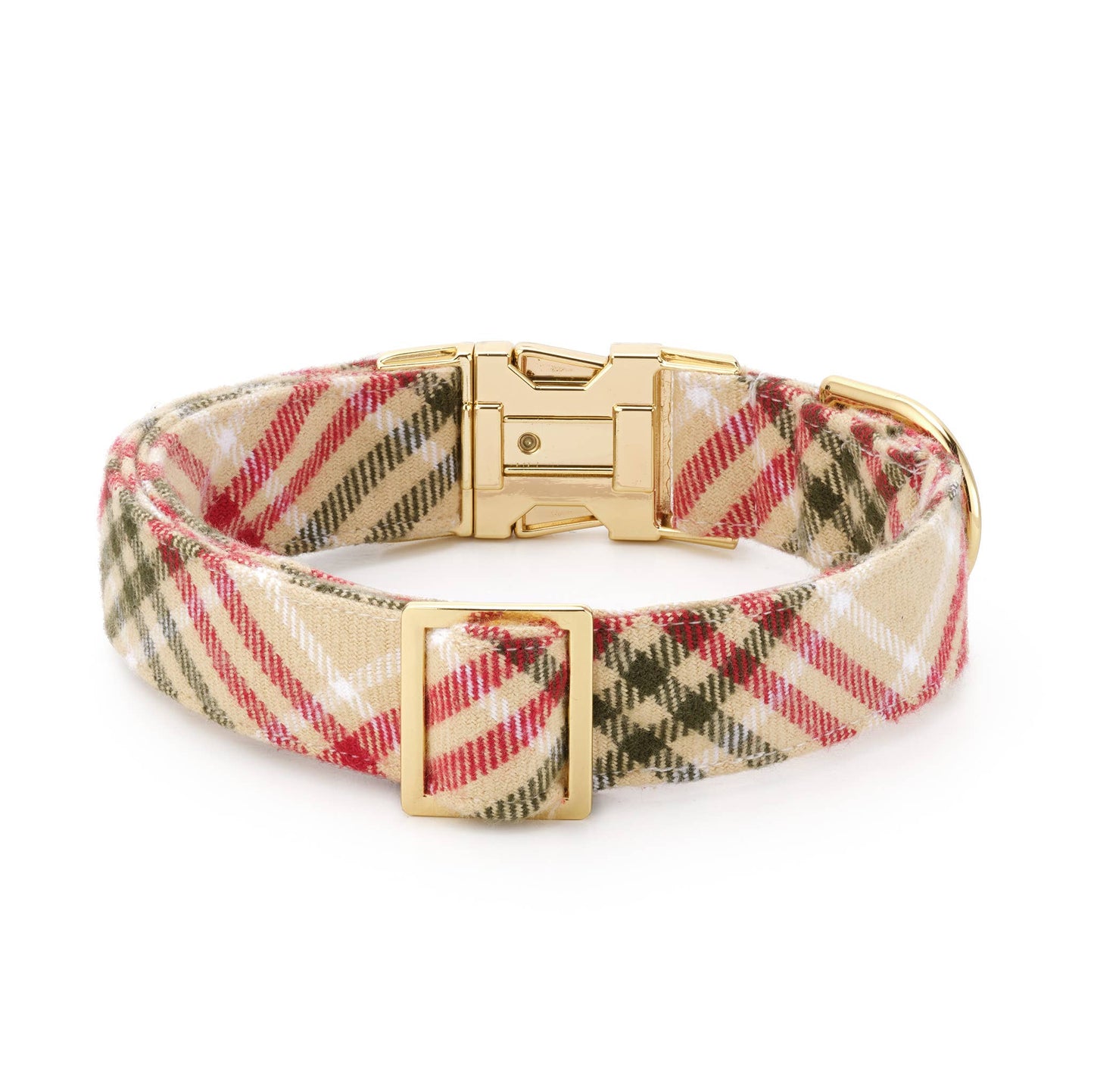 Foggy Dog Eggnog Plaid Flannel Collar