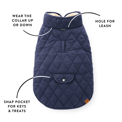 Navy Sherpa Jacket