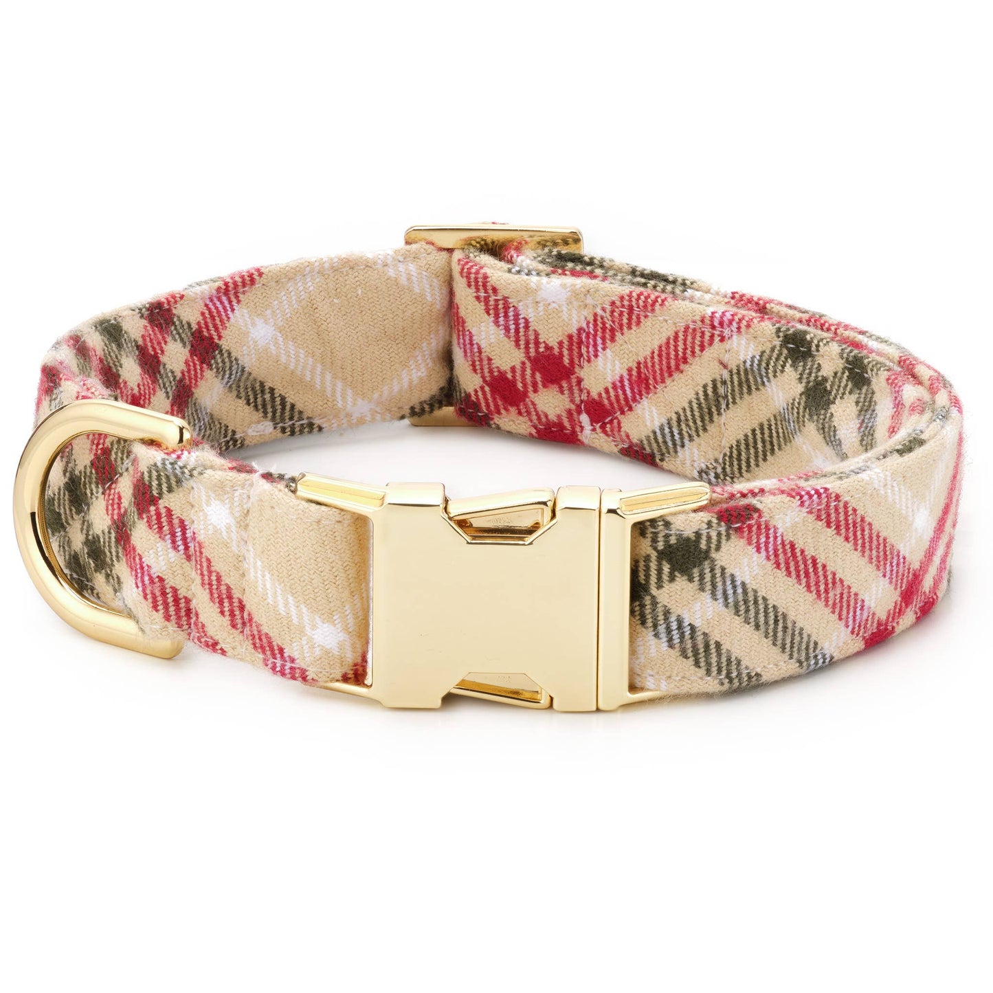Foggy Dog Eggnog Plaid Flannel Collar