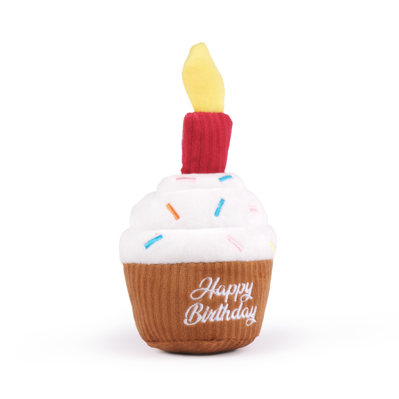 CHEWFFON Cupcake Dog Toy Interactive Squeaky Birthday Treat
