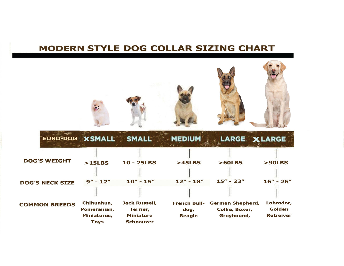 Modern Style Soft Leather Quick-Release Euro-Dog Collar