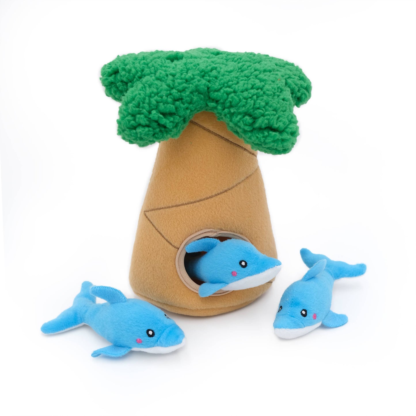 Zippy Burrow® - Dolphins in Palm Tree - Dog Toy