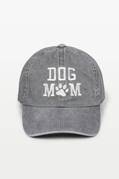 "Dog Mom" Embroidered Baseball Cap