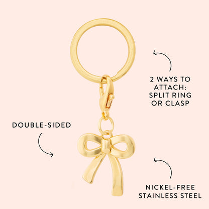 Gold Bow Collar Charm