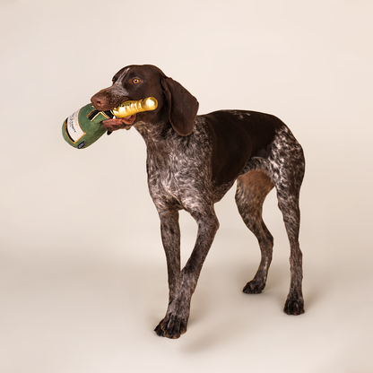CHEWFFON Plush Champagne Bottle Squeaky Dog Toy