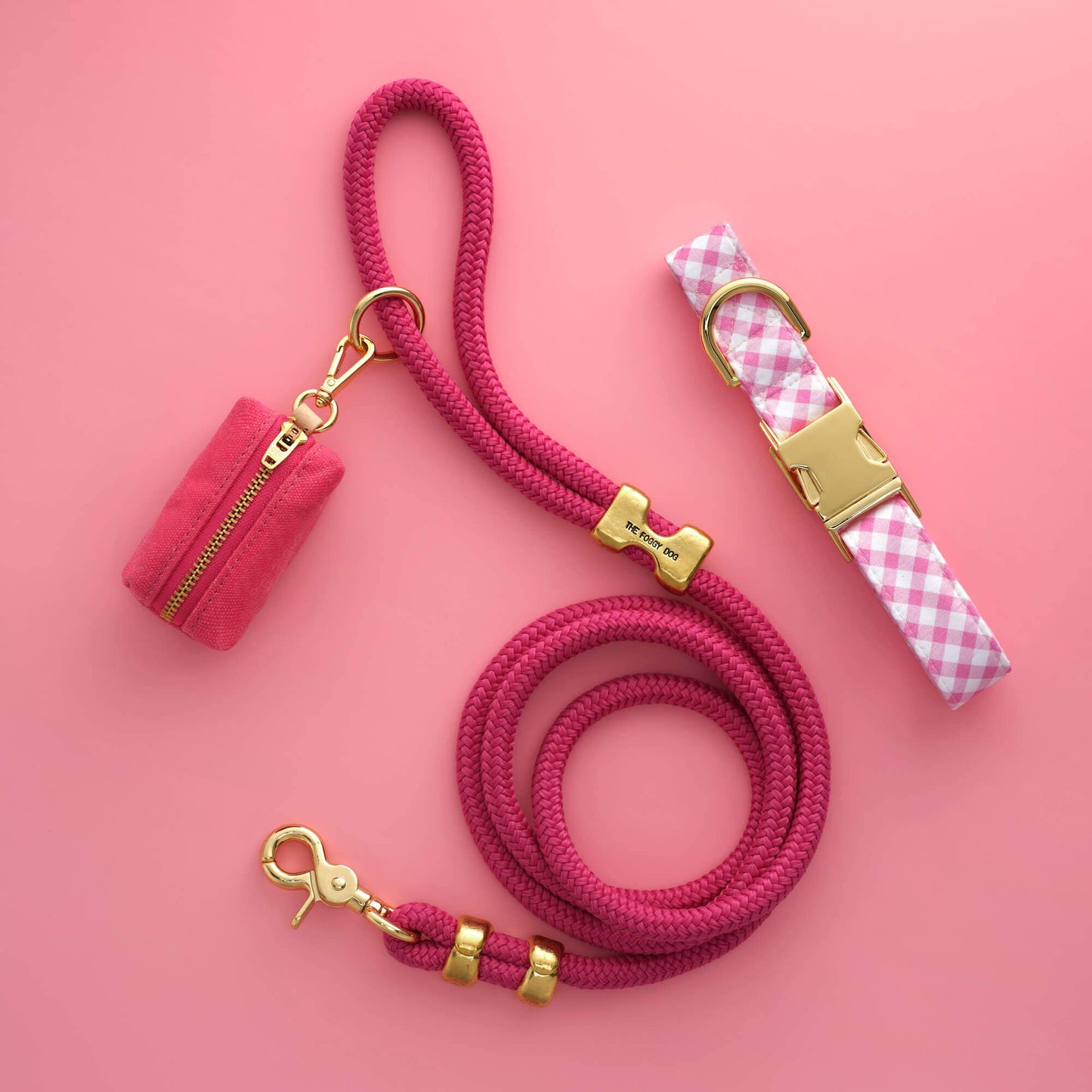 Foggy Dog Hot Pink Rope Leash