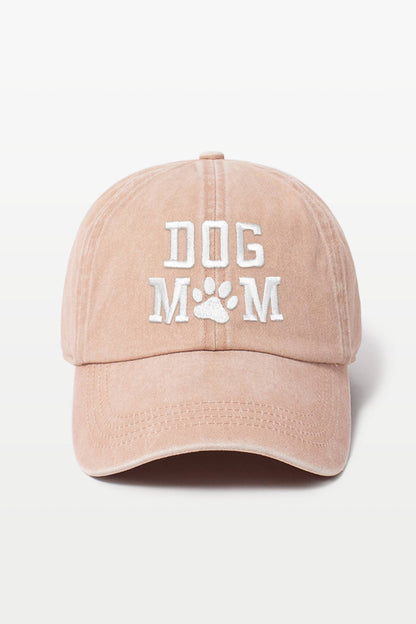 "Dog Mom" Embroidered Baseball Cap