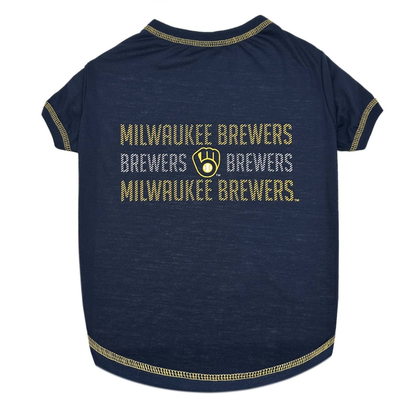Brewers Stripe Text Tee