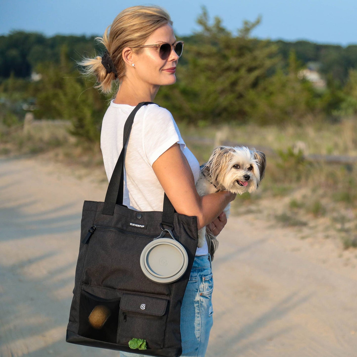 Park Pack Dog Gear Tote:Travel Bowl, Treat Pouch, Toy Pocket