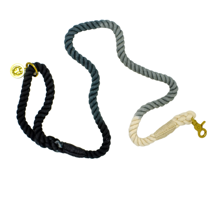 Cairo Rope Dog Leash | Black Grey