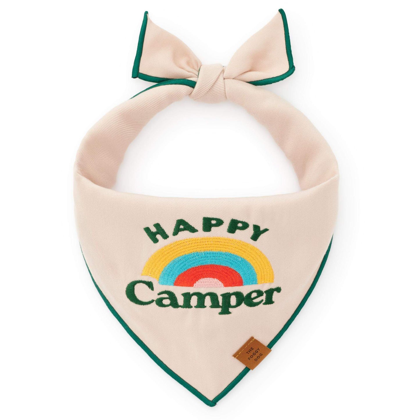 Happy Camper Embroidered Dog Bandana