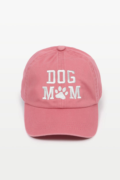 "Dog Mom" Embroidered Baseball Cap