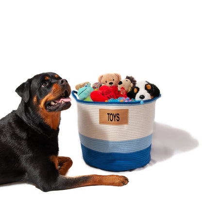 Midlee Blue 3 Tone Toys Basket