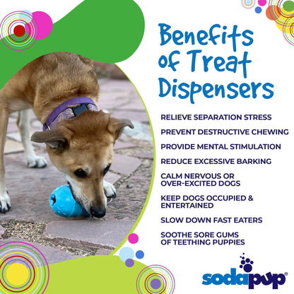 Ice Cream Cone Durable PUP-X Chew Toy and Treat Dispenser