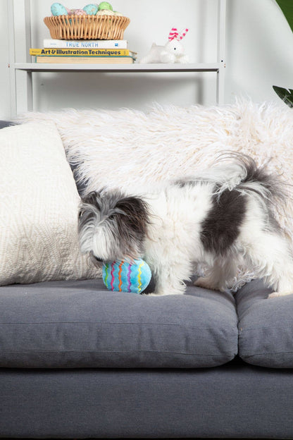 Midlee Plush Easter Egg Dog Toy - Blue