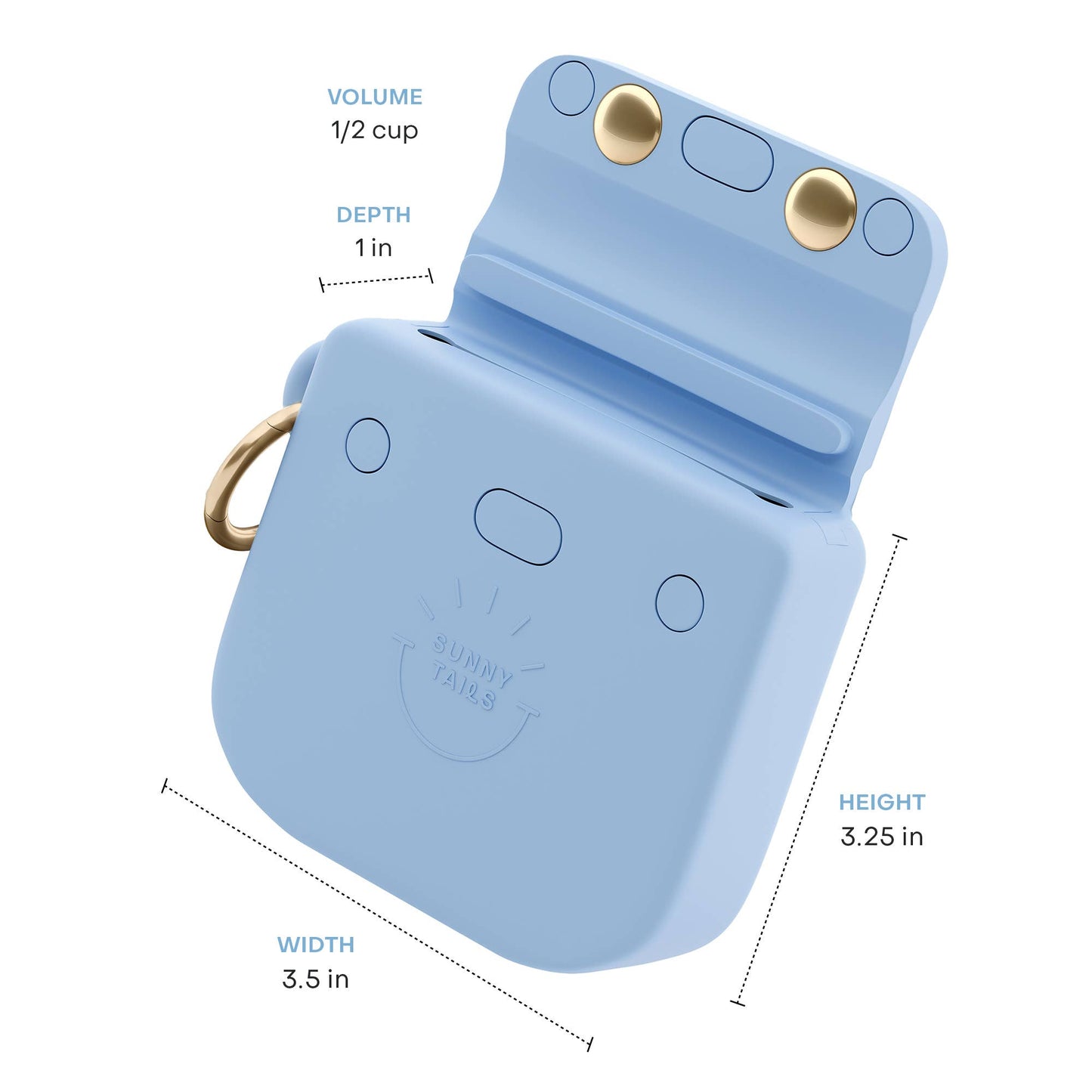 Malibu Blue Snap Dog Treat Pouch