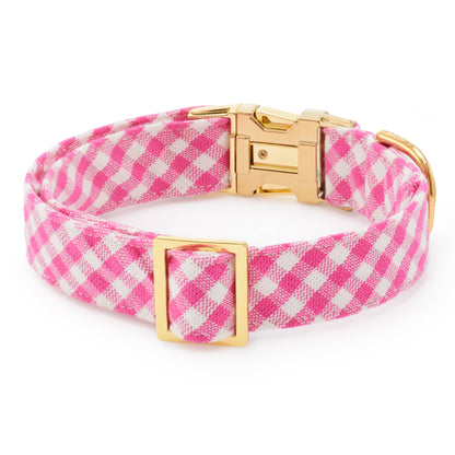 Hot Pink Gingham Collar