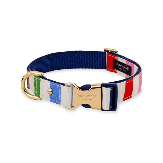 Kate Spade Large Dog Collar, Adventure Stripe