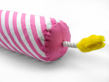 ThoozyPet Birthday Candle Pink w/ Rope 16"