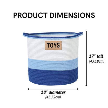 Midlee Blue 3 Tone Toys Basket