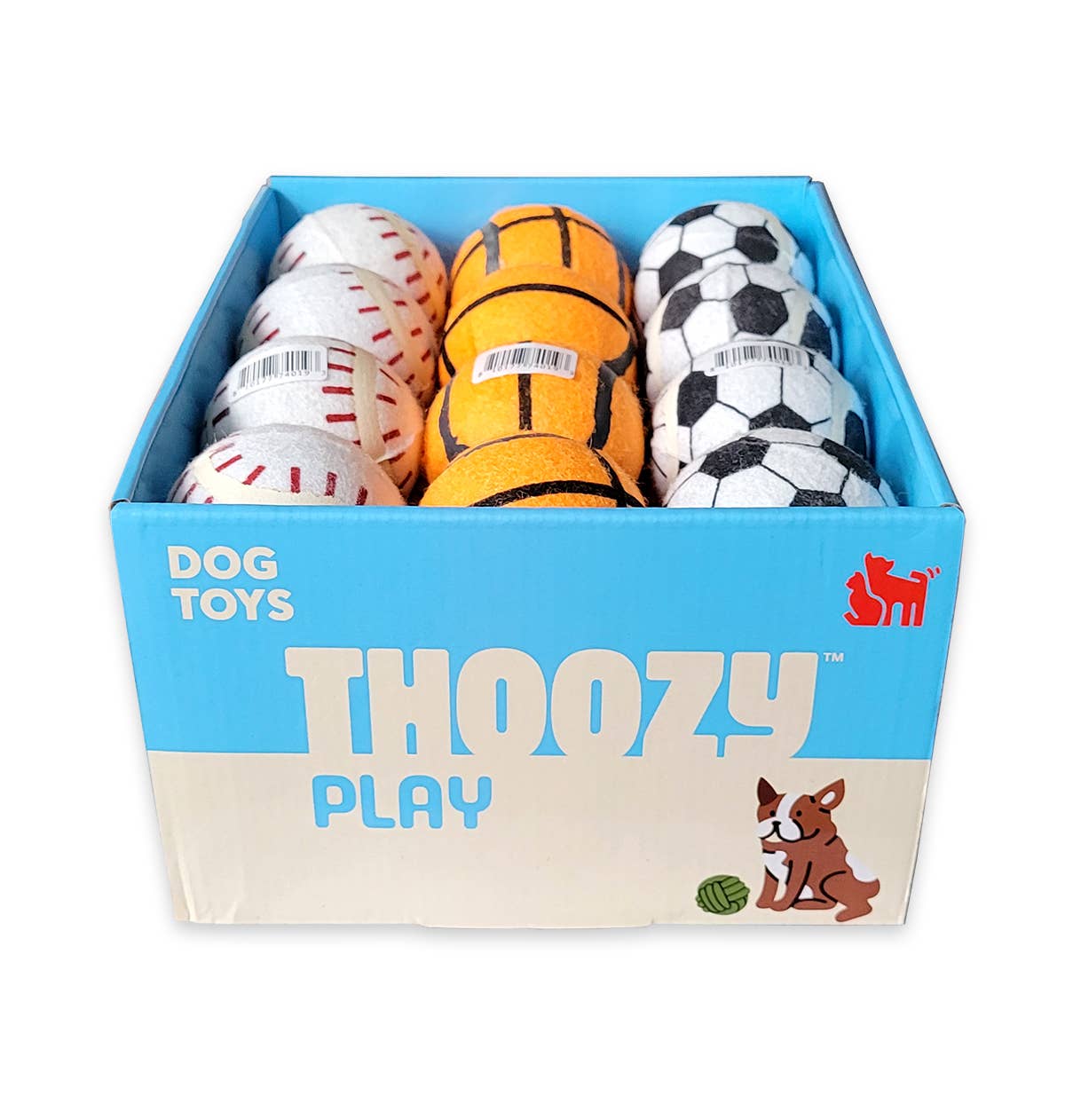 ThoozyPet Tennis Ball Asst Baseball/Basketball/Soccer