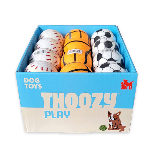 ThoozyPet Tennis Ball Asst Baseball/Basketball/Soccer