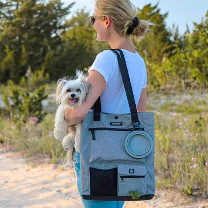 Park Pack Dog Gear Tote:Travel Bowl, Treat Pouch, Toy Pocket