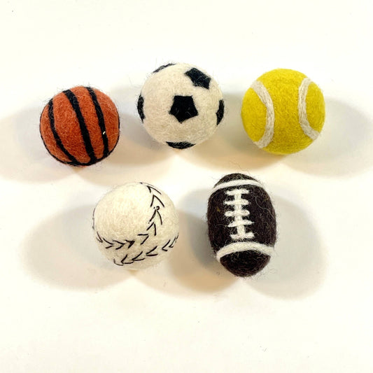 Sport Balls Wool Cat Toy - 60 Asst. Counter Display