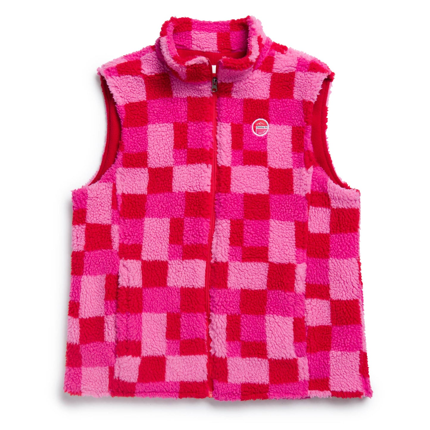 Fab Ski Matching Human Sherpa Vest Pink