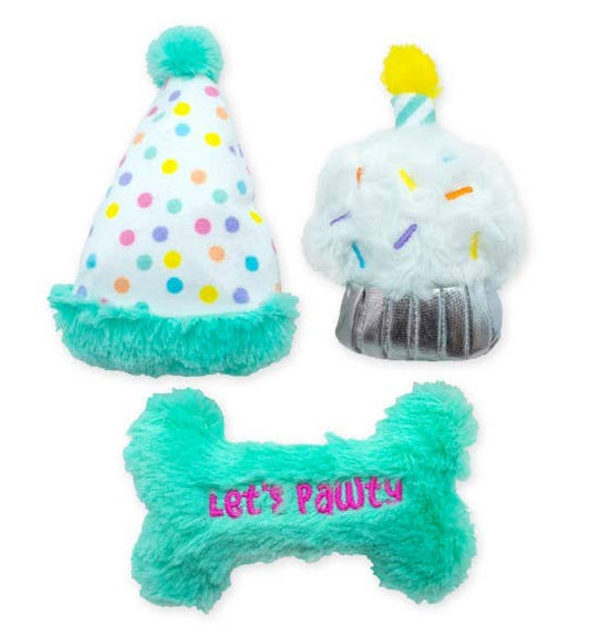 ThoozyPet Birthday 3pk Small Toys 5.5"