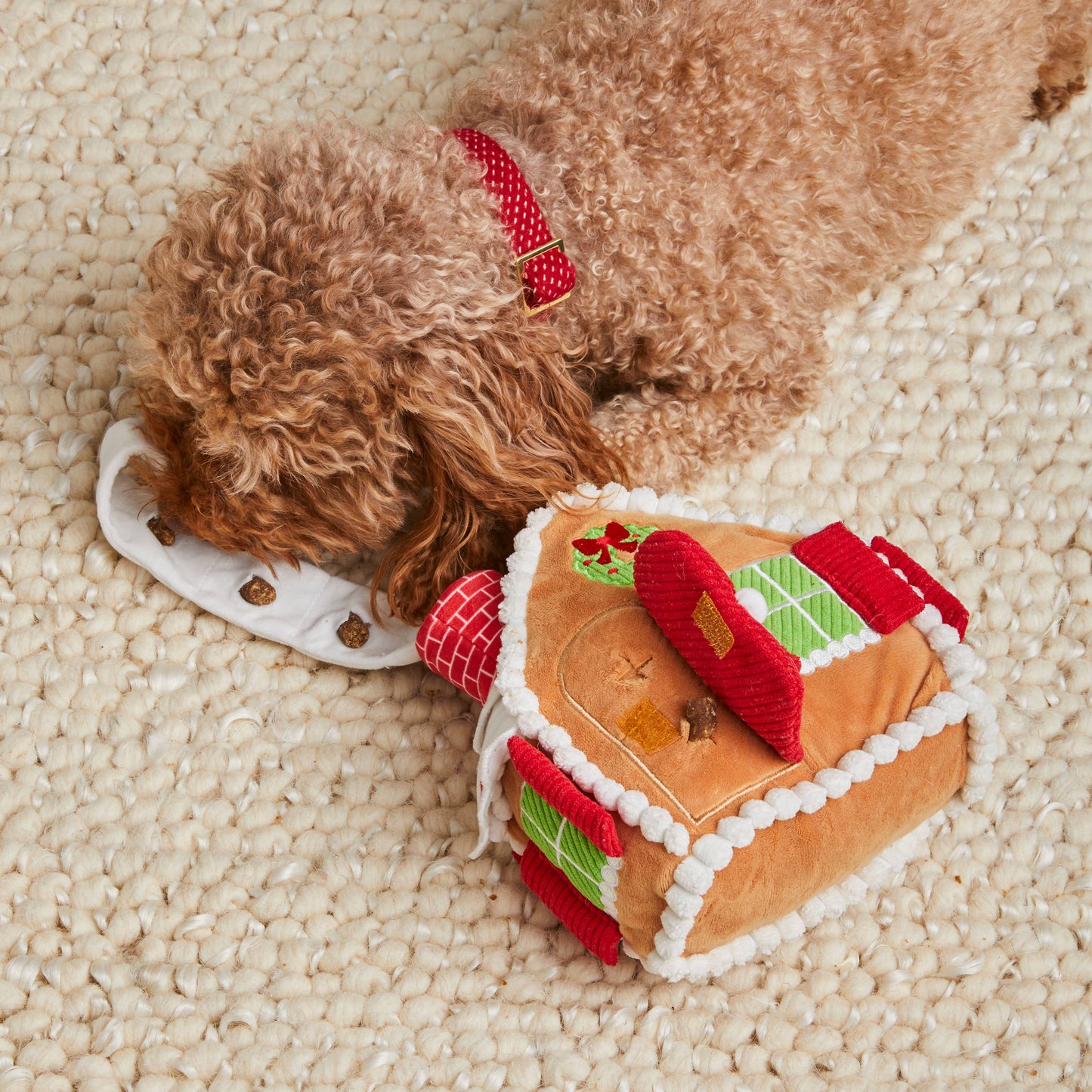 Foggy Dog Gingerbread House Snuffle Toy