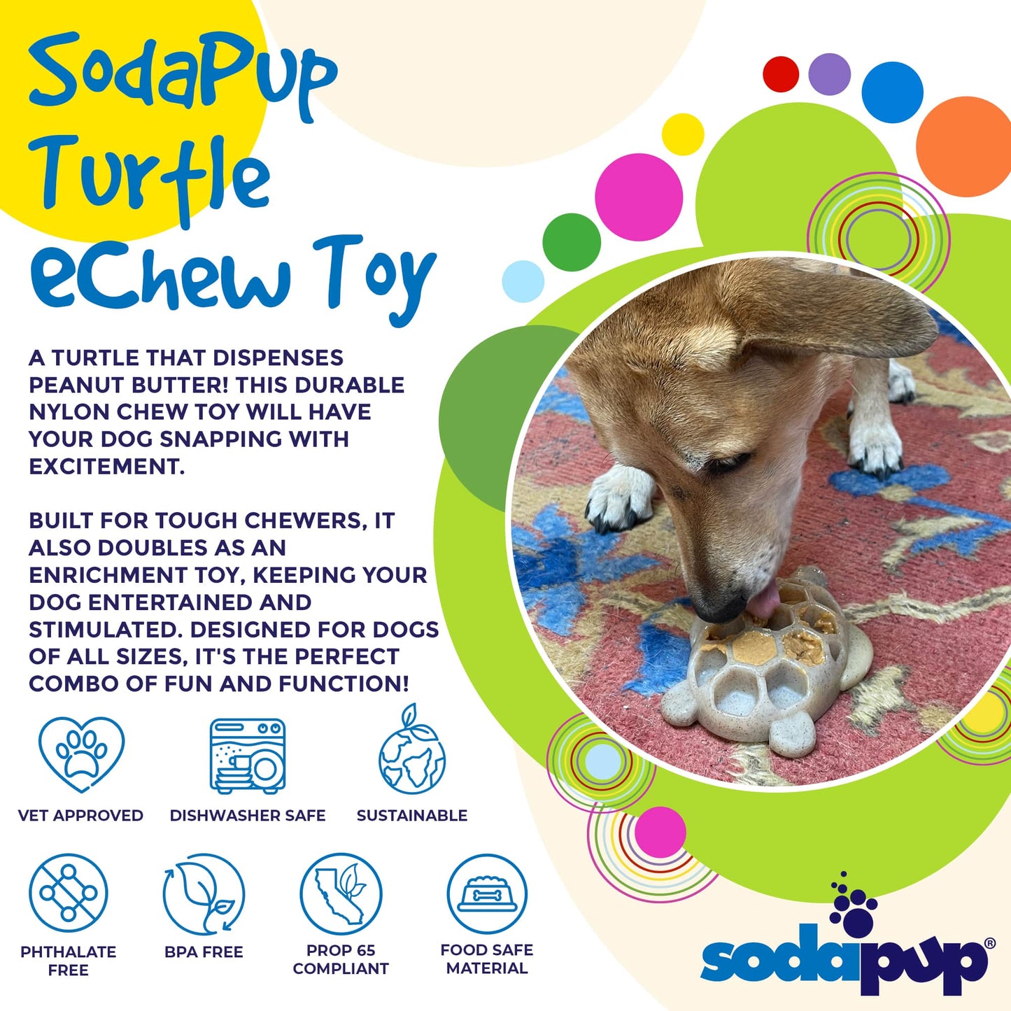 Turtle Durable Nylon Chew and Enrichment Toy
