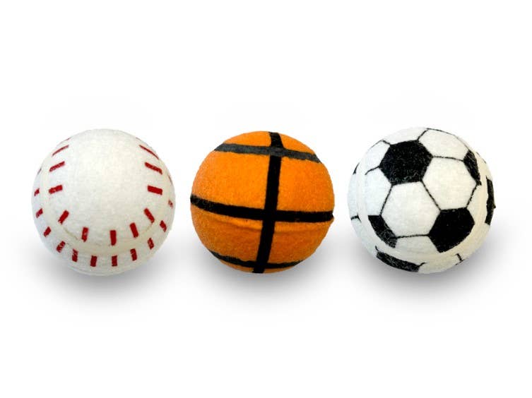 ThoozyPet Tennis Ball Asst Baseball/Basketball/Soccer